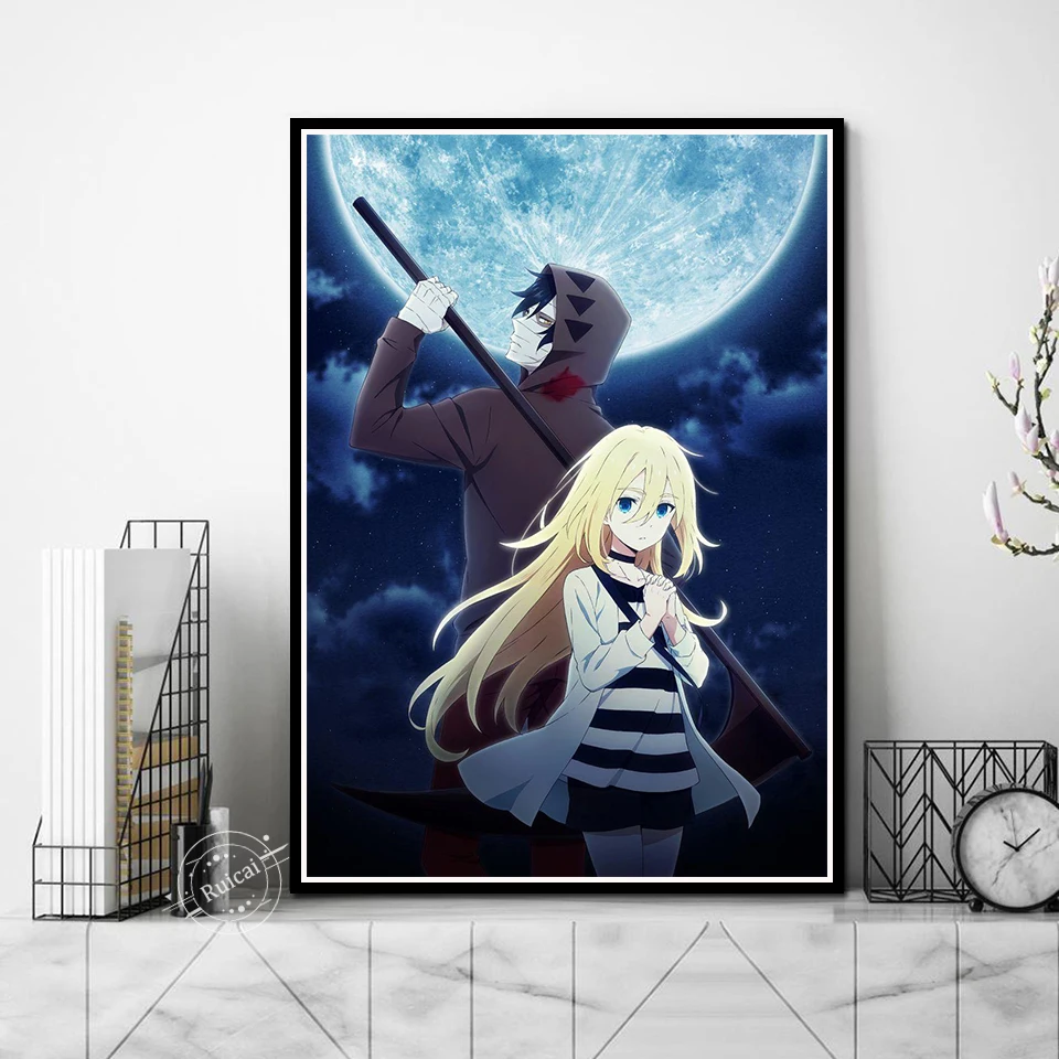 Japanese angel of death poster anime canvas painting modern style wall  picture living room home decoration