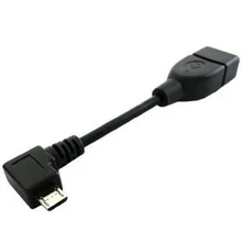 Протестированный под прямым углом Женский USB на штекер Micro USB OTG кабель адаптер для samsung LG Xiaomi Android телефон для флеш-накопителя