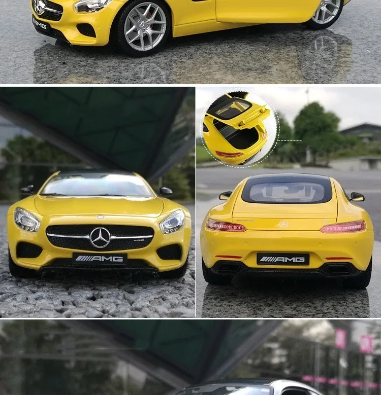 Масштаб 1:18 Merce-Bens AMG GT Модель игрушки для детей Рождественский подарок Прямая поставка сплав супер модель автомобиля Подлинная коллекция