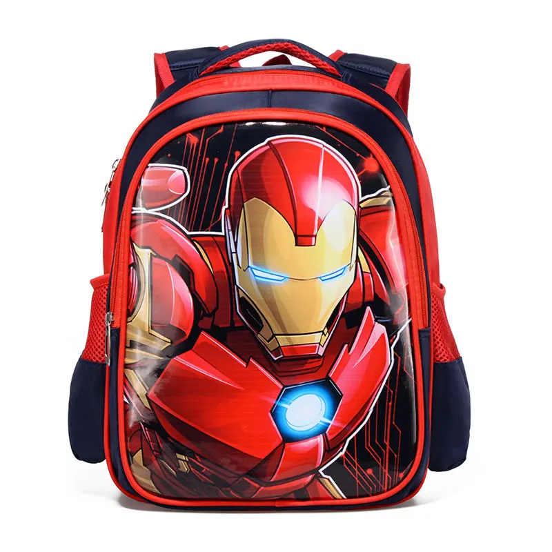 Студенческие рюкзаки 3D мультфильм Железный человек Человек-паук Капитан Америка мальчик девочка дети детский сад школьная сумка подростковый