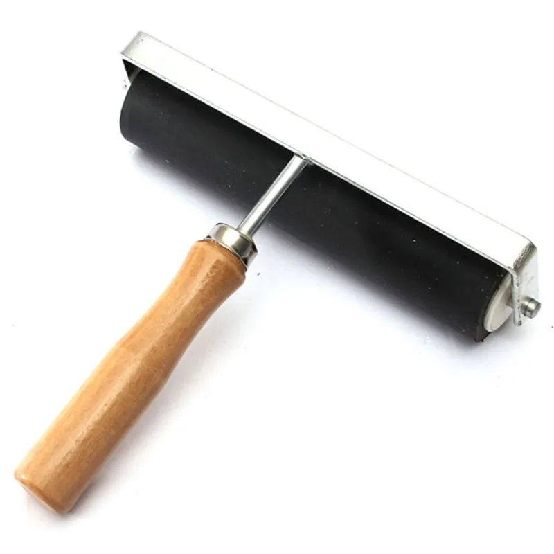 Billig 1set 3 Größen 5 10 15cm Heavy Duty Hard Gummi Roller Druck Tinte Lino Künstler Kunst handwerk Werkzeug Farbe Werkzeug Sets