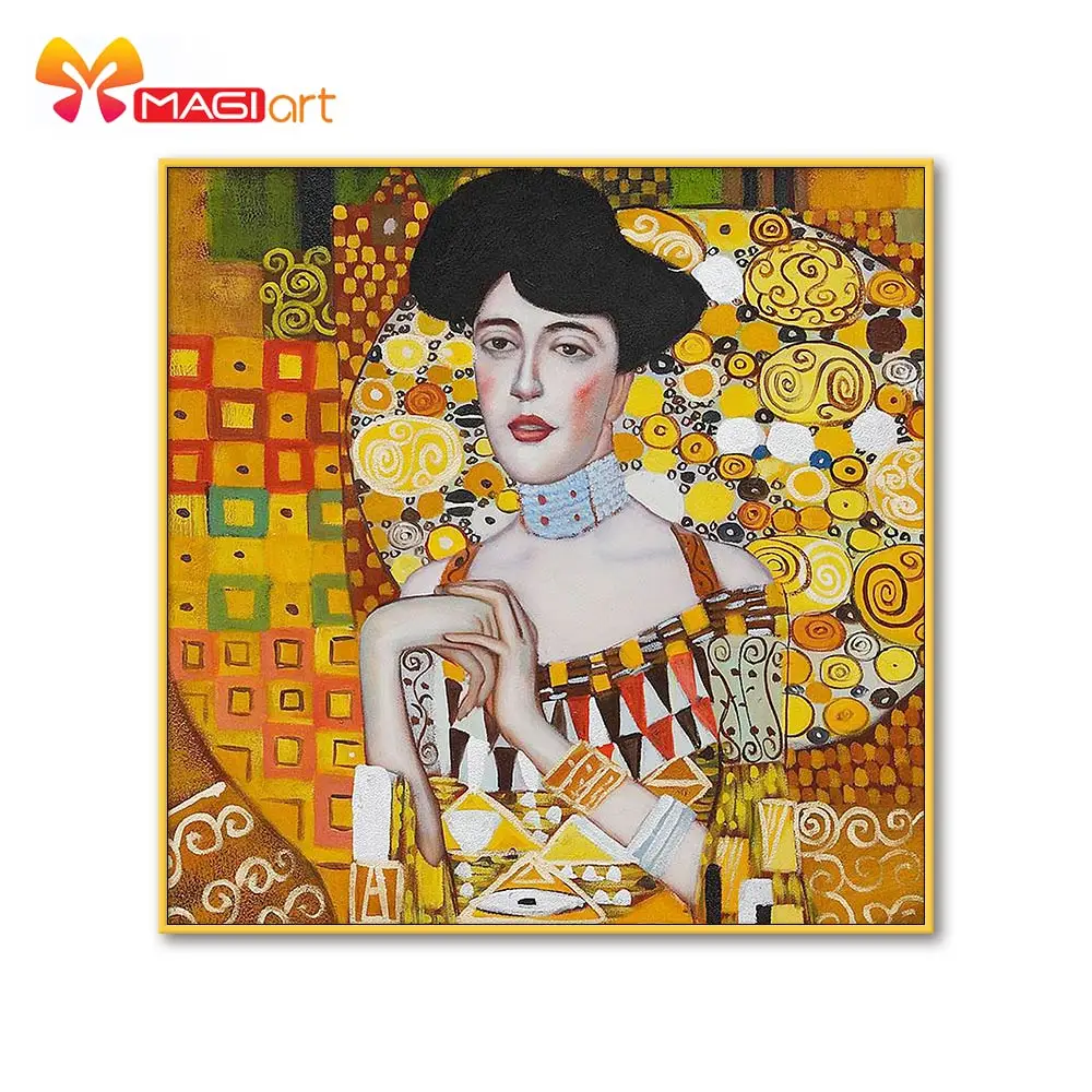 

Cross stitch kits Embroidery needlework sets 11CT water soluble canvas patterns 14CT Full Portrait Fashionable lady -NCMP077