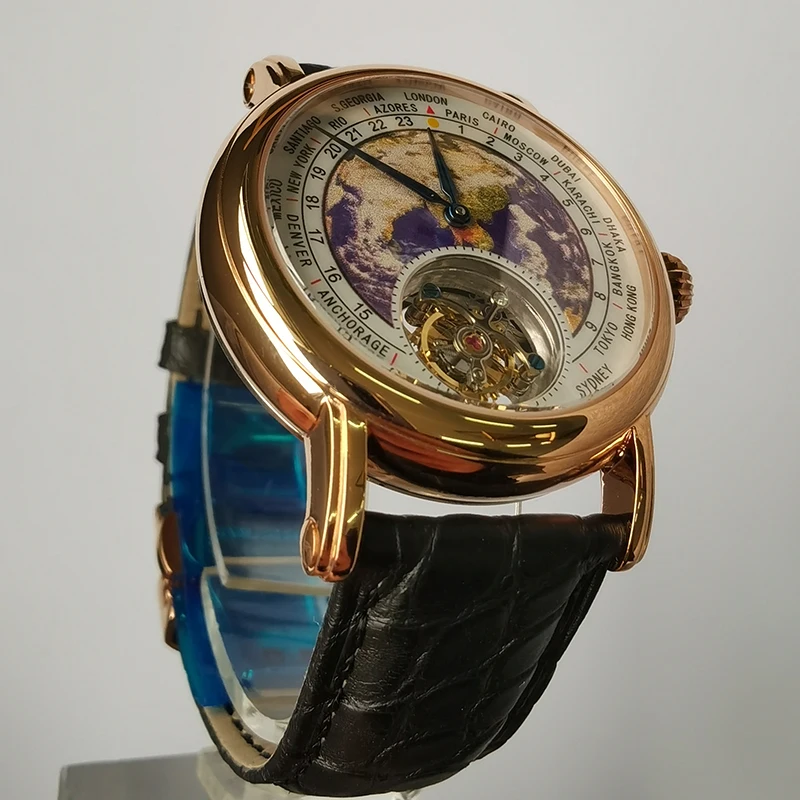 ST8000 Sapphire Tourbillon Move для мужчин t Топ люксовый бренд Мужские механические часы из