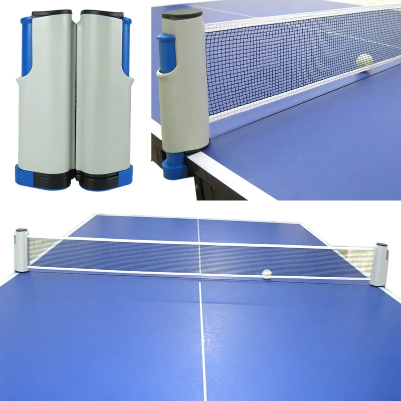 Portable Table Tennis Ping Pong Net Post Clamp Stand Holder Foldable Mesh I3T1 