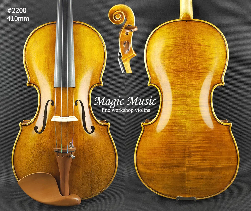 Мастер уровне! Копия Rogerius Bon Nicolai Amati Master viola Размер 410 мм#2200, русская ель и масляная лака ручной работы