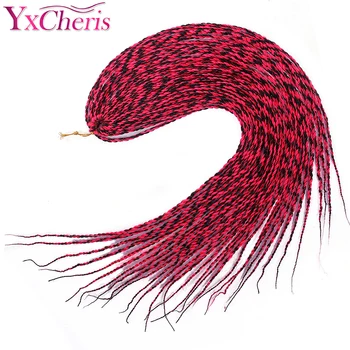 

Senegalese Twist Crochet Hair 24 inch Extensions Synthetic Crochet Braids Ombre Braiding Hair Grey Blonde Piano Colors