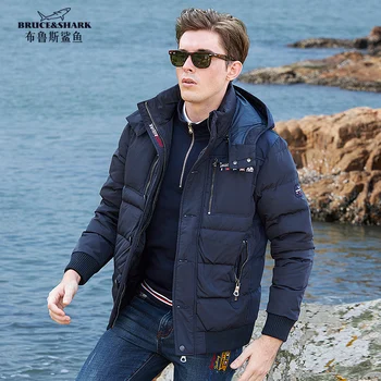 New Men's Down Feather Jacket 70% Gray Duck Feather Luxury Brand Waterproof Casual Men's Thick Hooded Thermal Coat Big Size 3XL