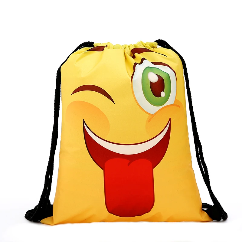 Drawstrin желтый Backpac kdrawstring сумка модные женские Печать Путешествия softback мужские повседневные сумки женские через плечо забавные новые 3D - Цвет: HH-10