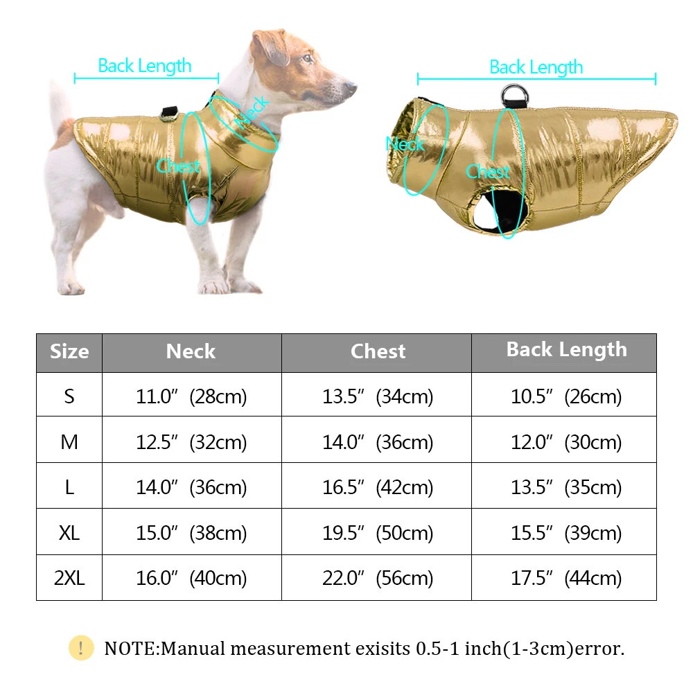 Clothes For Small Medium Large Dogs Chihuahua French Bulldog Waterproof Pet Dog Coat Jacket Warm Winter Pets Dogs Clothing Vest