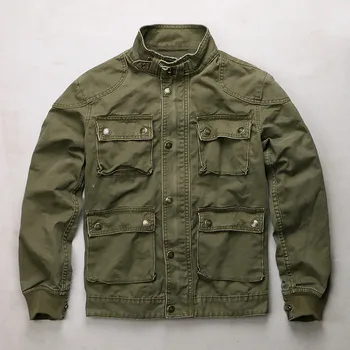

KIMSERE Men's Casual Cargo Jackets With Multi Pockets Military Style Camouflage Tactical Jacket Outerwear Clothing 100% Collar