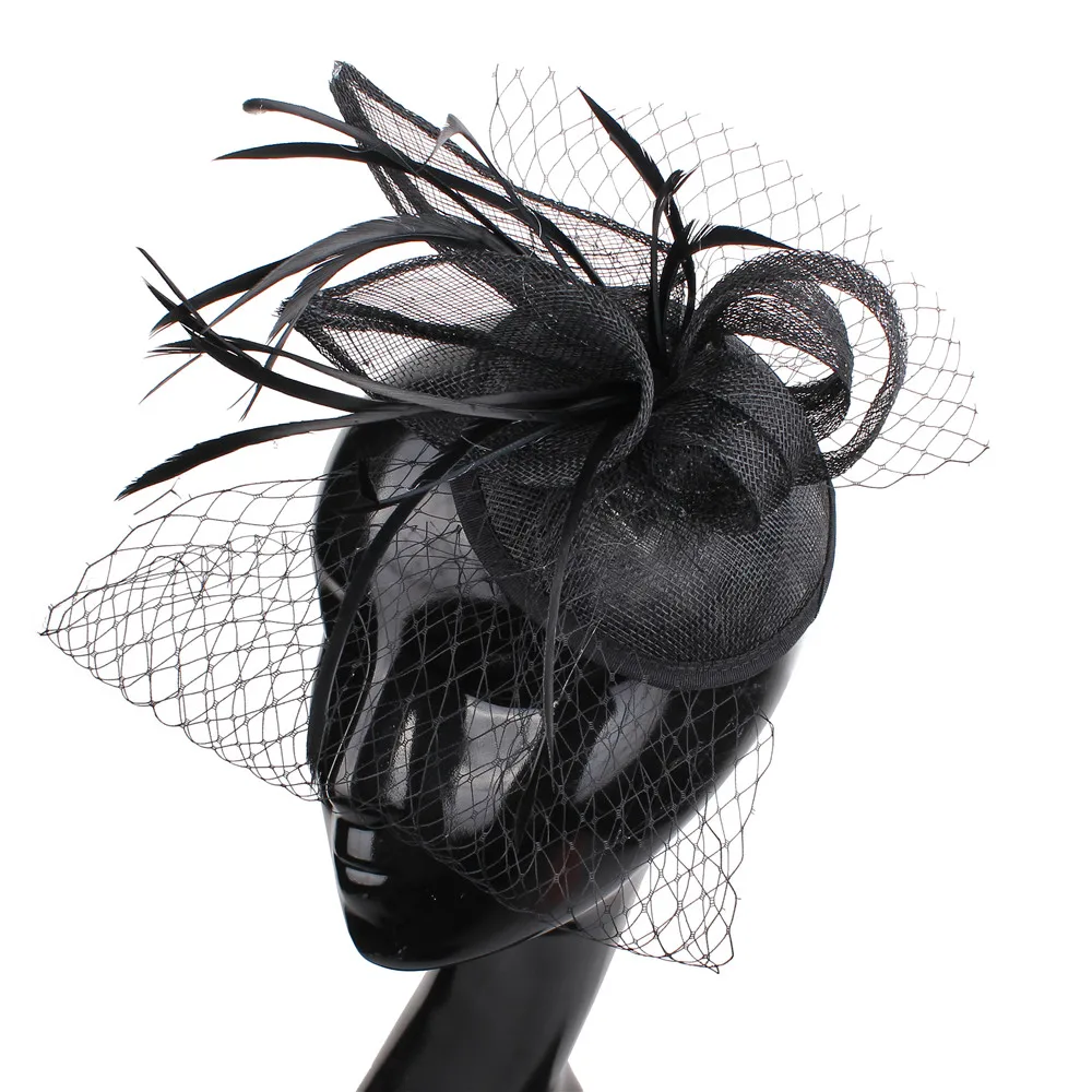 15 цвета привлекательный sinamay материала чародей головной убор коктейль головные уборы свадебные hat suit for all season YQ16001