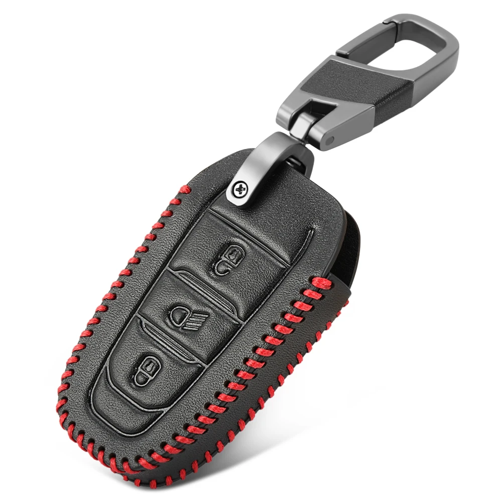 Кожаный чехол для дистанционного ключа Peugeot 208 308 508 3008 5008 Citroen C4 DS3 DS5 DS6 3 кнопки |