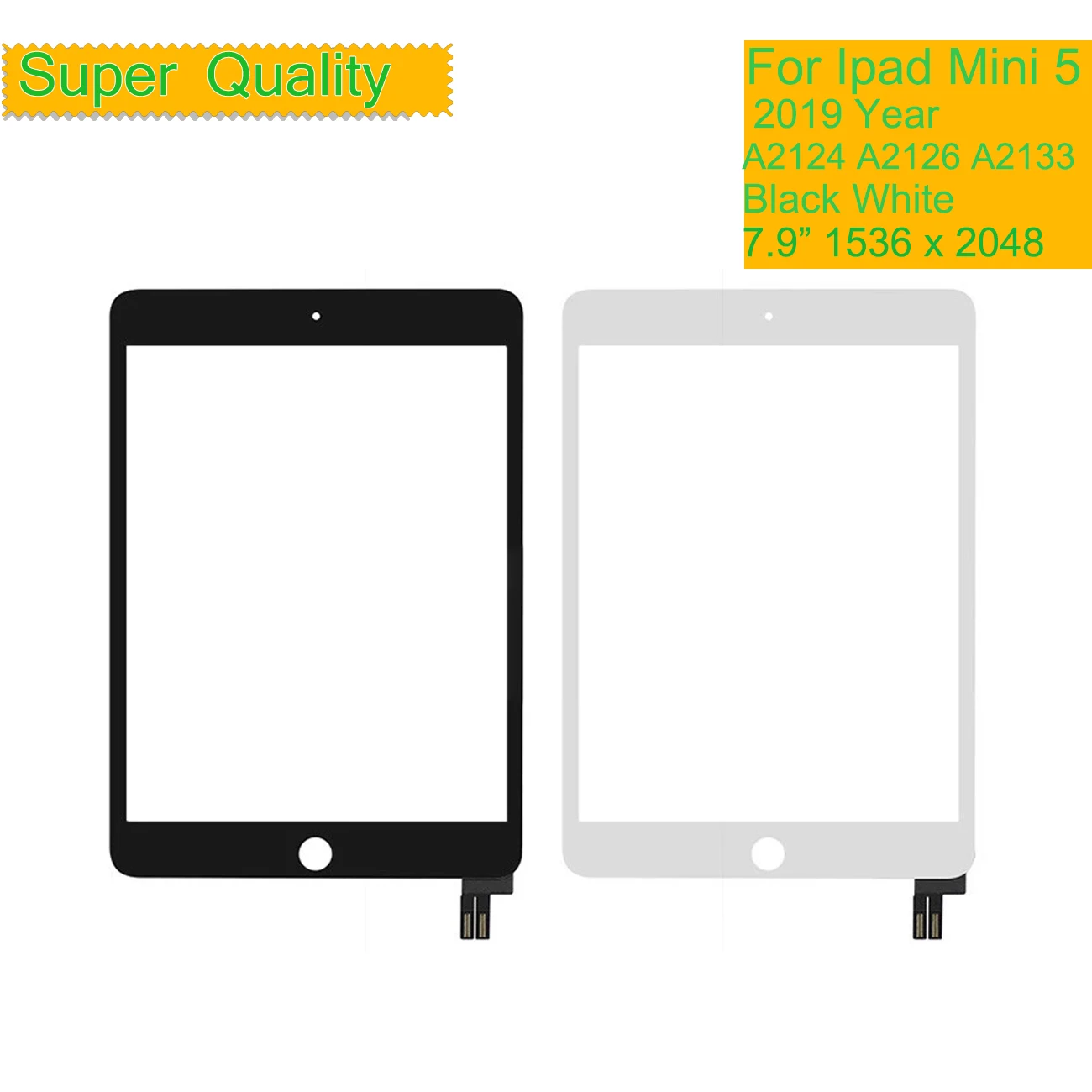 10Pcs/Lot For Apple iPad Mini 5 Touch Screen Digitizer Panel For iPad Mini 5 2019 A2124 A2126 A2133 LCD Front Outer Glass Sensor 4 5 for huawei ascend y550 lcd touch screen digitizer sensor outer glass lens panel replacement