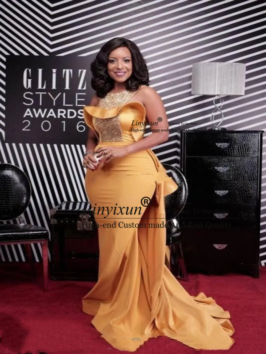 2019 Afrikaanse Gold Mermaid Avondjurken Met Over Rok Jewel Sweep Trein Pailletten Kralen Formele Prom Partij Jassen Prom Dress 2019 Afrikaanse Gold Mermaid Avondjurken Met Over Rok Jewel Sweep Trein Pailletten Kralen Formele Prom Partij Jassen Prom Dress