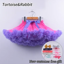 Модная юбка-пачка девочек яркая детская одежда Вечерние пышные детские юбки-американки принцесс танцевальный костюм балета для детей от 0 до 16 лет