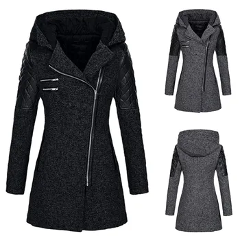 

Women Warm Slim Jacket Thick Parka Overcoat Winter Outwear Hooded Zipper Coat H0822
