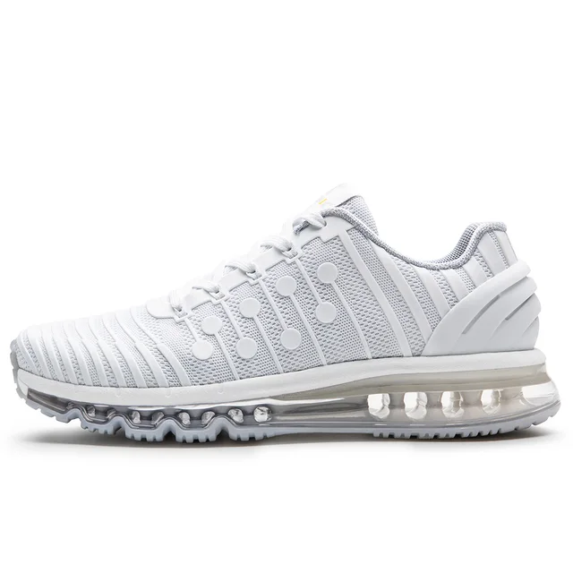 ONEMIX New 2021 Original Brand Men's Running Shoes Outdoor Breathable Mesh Sneaker Athletic Sports Shoes Black White Sneakers white silvery 1319
