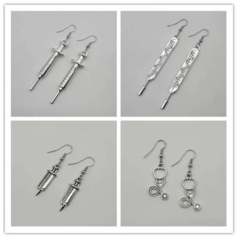 Newcreativehospitalsyringeearringthermometerearringhandmade