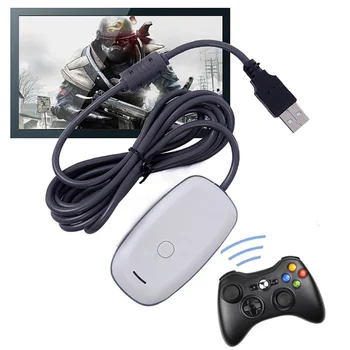 

Wireless Gamepad PC Adapter Receiver For Microsoft Xbox 360 Controller PC Joystick USB PC Receiver With CD driver for Xbox 360