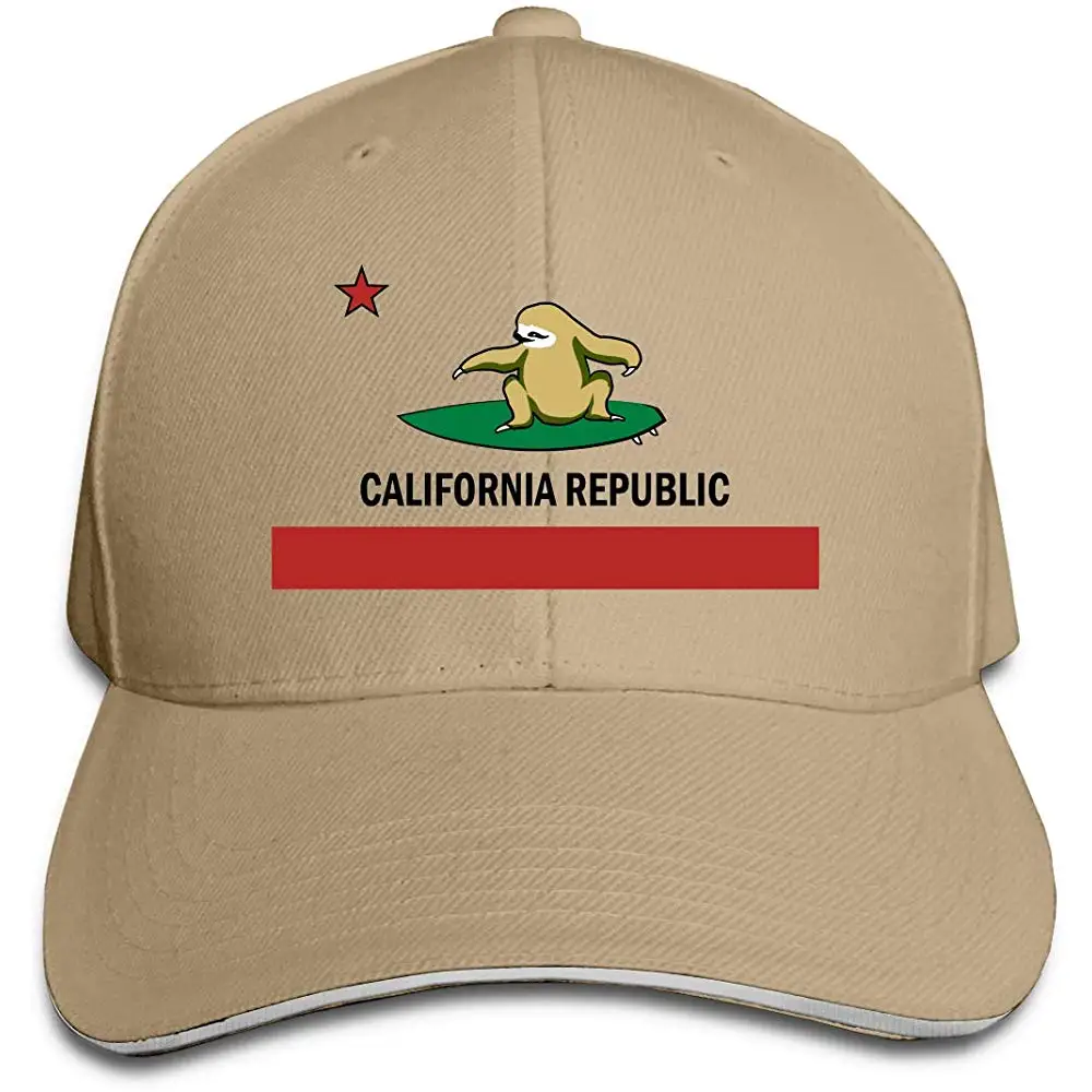 TSDFCCalifornia серфинга шапка с ленивцем унисекс низкий профиль хлопок шляпа бейсболка s серый