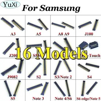 

YuXi 16models LCD Display FPC Connector For Samsung NOTE5 S6 Edge Note4 Note3 S5 S4 S5 S2 I9082 S7562 s5360 j200 j100 A8 A5 A3
