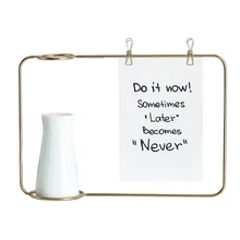 Подарок для дома, гостиной, нордический контейнер, кованое железо, керамическое растение, Мини Цветочная открытка, дисплей, фоторамка, гидропонная ваза, Декор