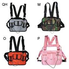 Тактическая нагрудная сумка через плечо Полезная Мужская Женская Регулируемая сумка через плечо поясная сумка в стиле хип-хоп Уличная нагрудная сумка