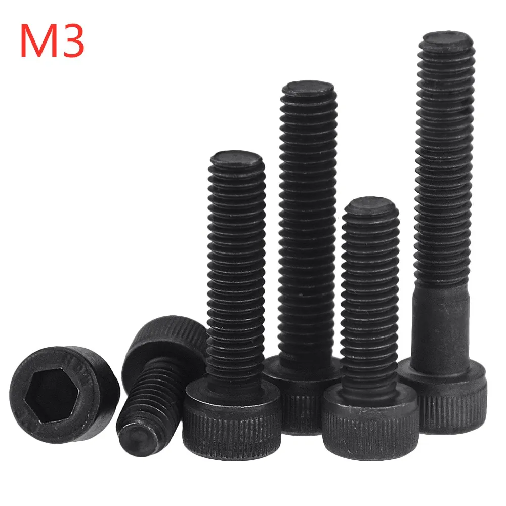 10 шт. M3x4-60 20 30 40 50 DIN912 класс 12 9 шестигранный винт с шестигранной головкой винты M3 * 4