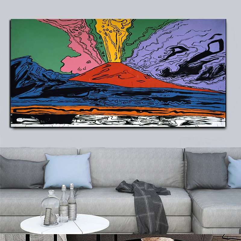 Картина маслом для домашнего декора ANDY WARHOL Vesuvius постер и печать настенные