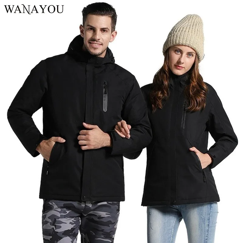Зимние толстые походные куртки, теплая хлопковая верхняя одежда, мужские и женские уличные водонепроницаемые ветрозащитные пальто, пара альпинистских лыжные куртки