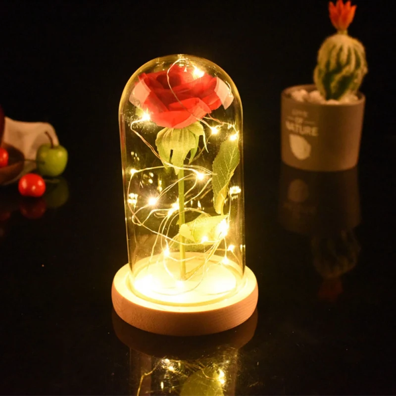 rose éternelle fête des meres LED