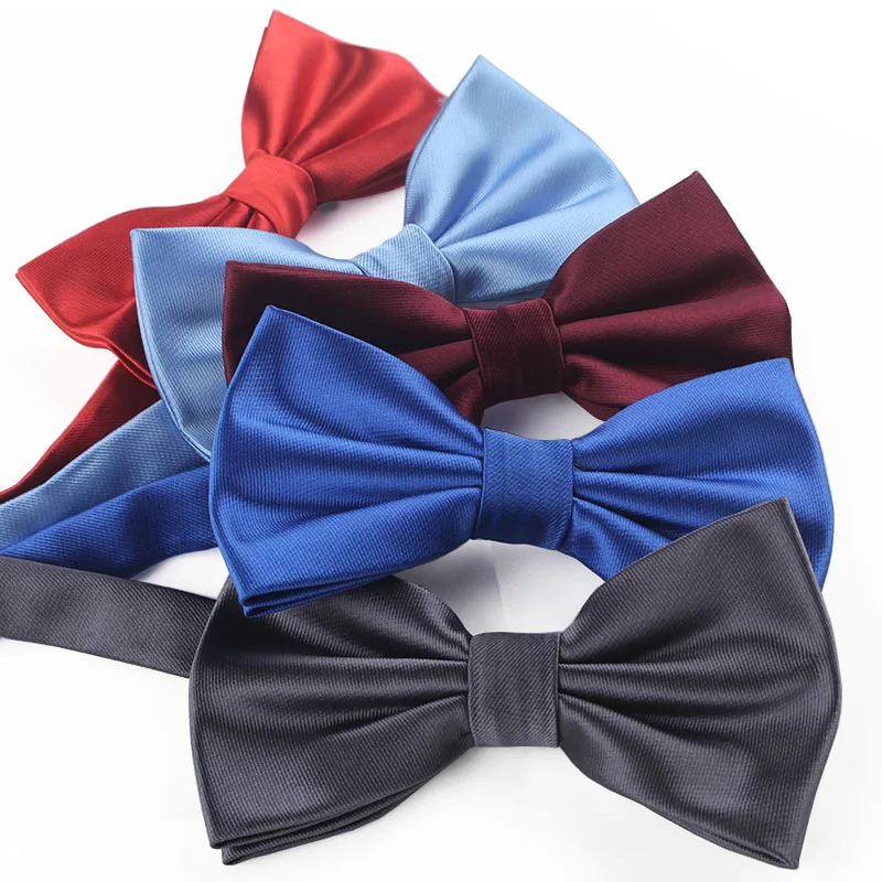 

Men's Fashion Butterfly Ties for Party and Wedding Pure color Polyester Bowtie Solid Color Bowknot 1200 Needle Fabric