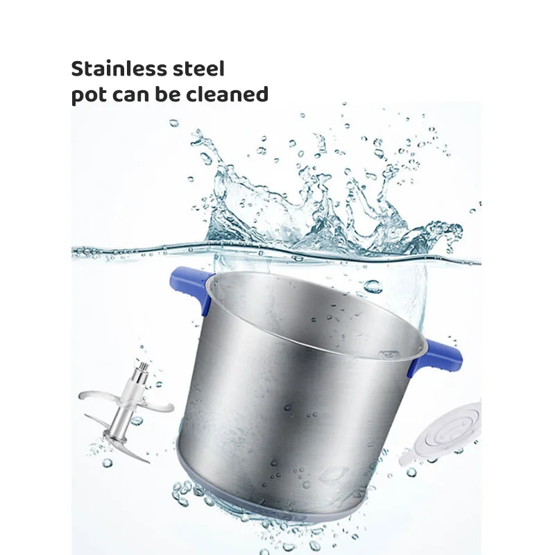 10L Commercial Meat Grinder 1200W High-power Minced Meat Blender Home Electric Stainless Steel Pepper Garlic Crusher Device 5