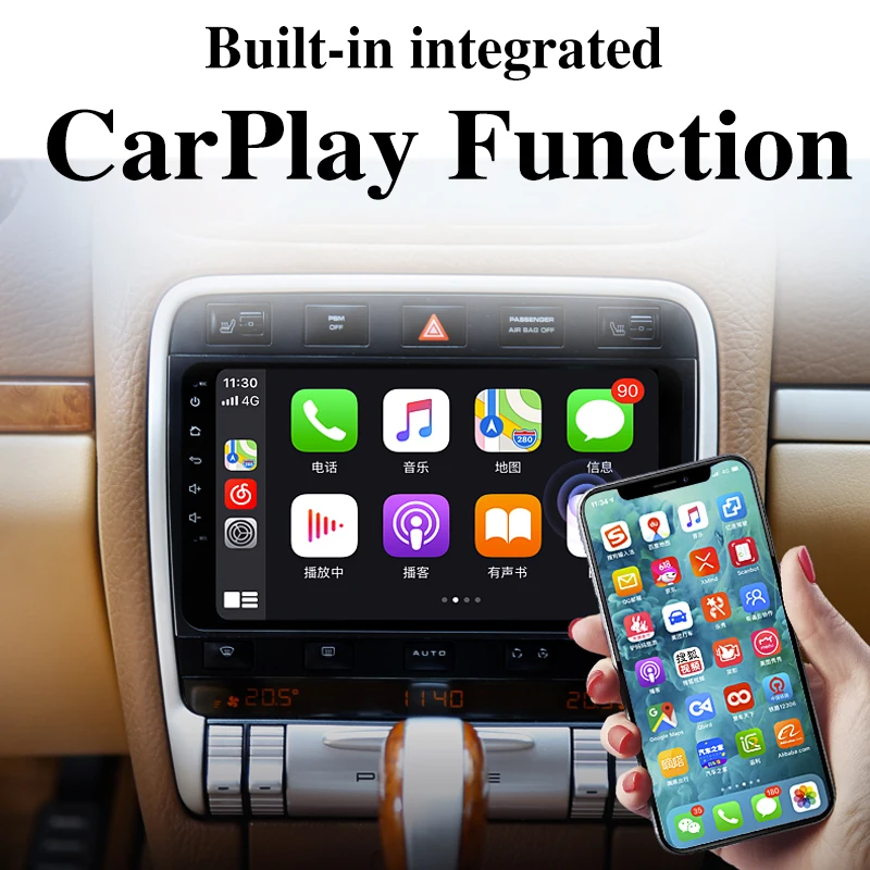 Car Multimedia Player NAVI Radio Stereo For Porsche Cayenne S GTS 9PA E1 957 955 Turbo Navigation CarPlay 360 BirdView