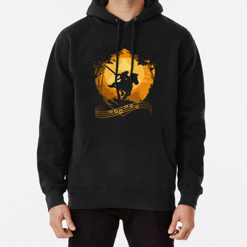 Felpa Con Cappuccio Epona'S Song Zelda Link Horse Epona Hyrule Ocarina Song Time Forest