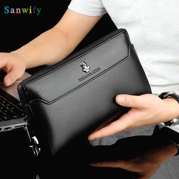 

Men's Anti-theft Business Handbag Coded Lock Day Clutch Capacity Long Wallet Phone Case Cards Holder