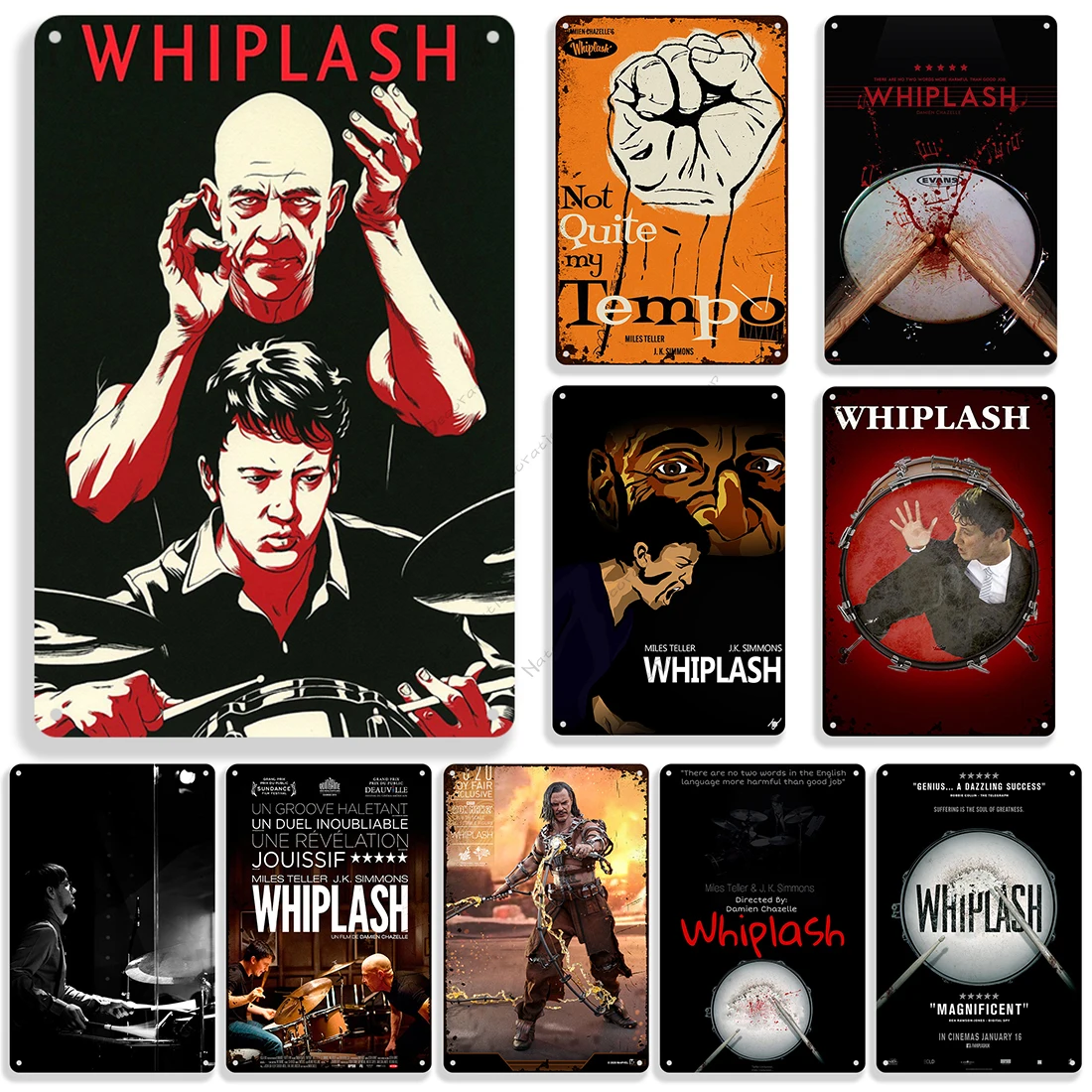 American Movie Whiplash Metal Tin Sign Piastra Metallica Targa In Metallo Vintage Home Bar Segni In Metallo Garage Metal Poster Decorazione Da Parete