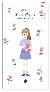 C9-блокнот для заметок с надписью «Girl life»(1 упаковка = 30 штук - Цвет: 4