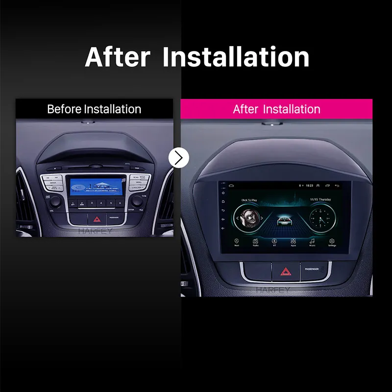 Автомобильное радио Harfey 9 дюймов GPS для Hyundai IX35 2009 2010 2015 Android 2011 стерео с HD сенсорным