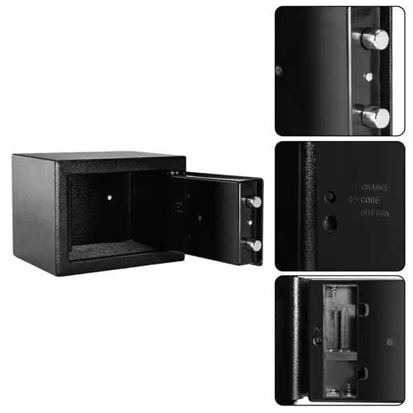 

Cash box Safe cabinet with wall-mounted electronic password mini safe Safe cabinet black new