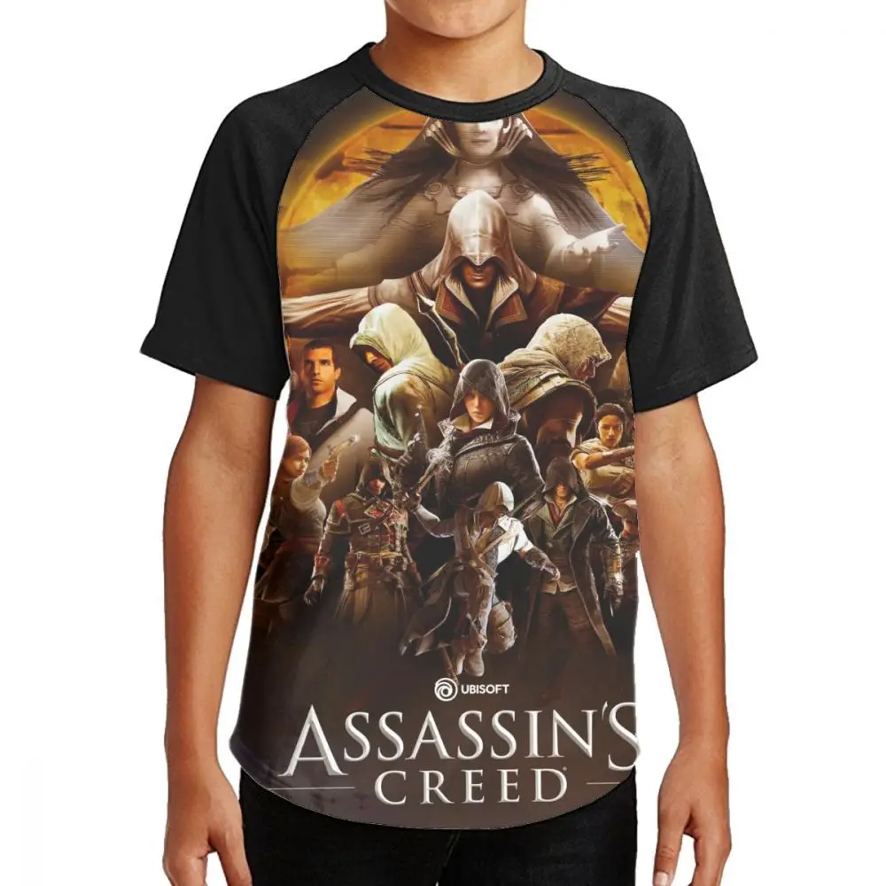 

Mens Assassins Creed Ezio Auditore Basic Teen-agers Junior Round Neck Short Sleeve Tees T-Shirt Slim Fit Funny 3D Print T Shirt