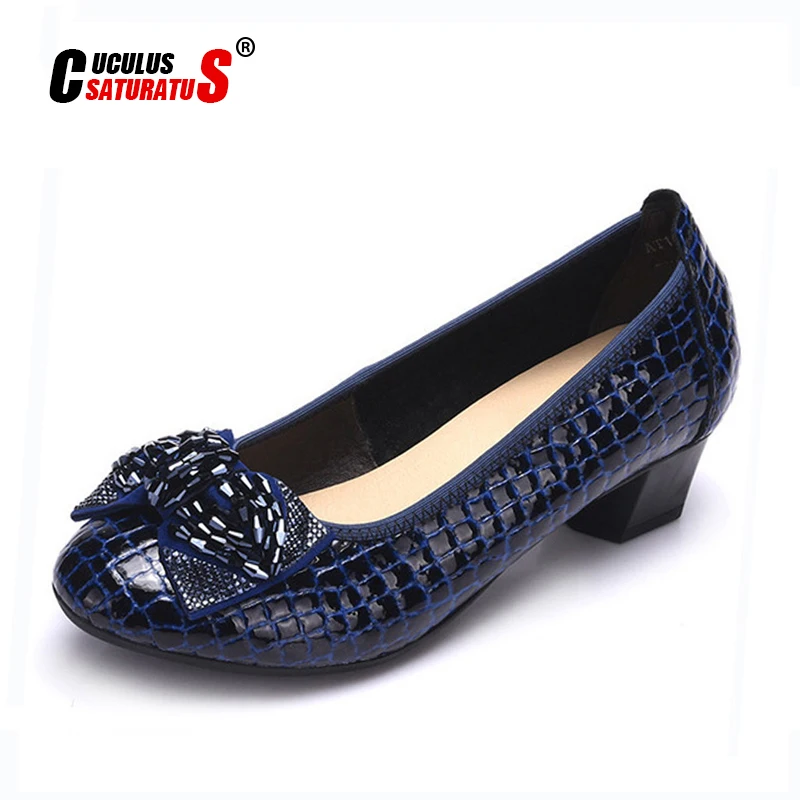 Cuculus на высоком каблуке Сезон осень Женская обувь из натуральной кожи Туфли