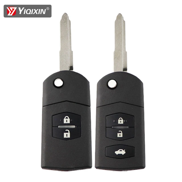 YIQIXIN 2/3 Taste Folding Flip Auto Schlüssel Shell Fob Fall Mit Uncut  Klinge Für Mazda 2 3 5 6 RX8 MX5 M6 CX5 Remote Key Shell - AliExpress