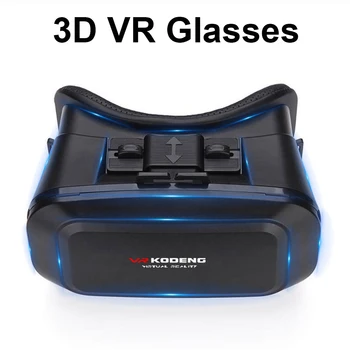 

3D VR Glasses KODENG VR Glasses Portable Travel Virtual Reality Glasses Aspheric Lens Focus Adjustment For IOS and Android
