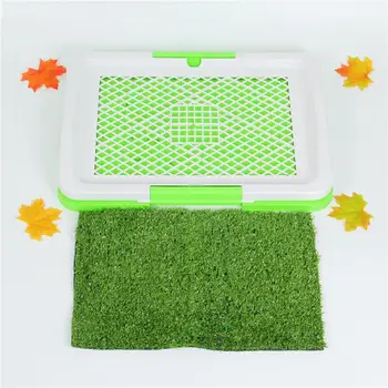 

Pet Trainer Plastic Cat and Dog Universal Urinary Health Tray Toilet Grass Mat Litter House Puppy Pet Toilet Simulated Lawn