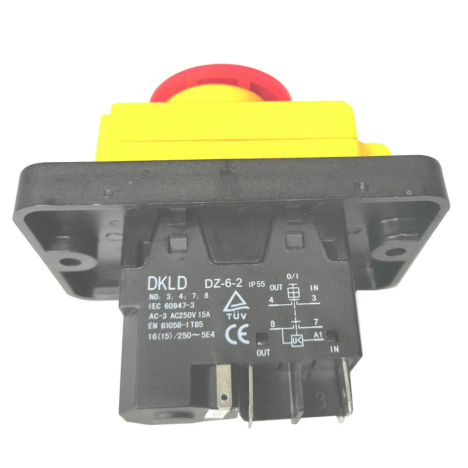 interruptor de botão eletromagnético com botão de prova máquina pinos