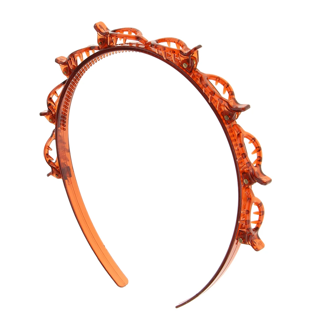 Fashion Double Layer Band Twist Plait Clip Front Hair Clips, Hairpin Headband Beauty Tool Hair Accessory