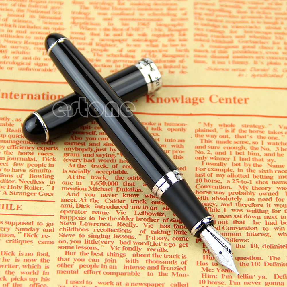 Черный Jinhao X750 Делюкс Средний Перьевая ручка 18kgp L41E