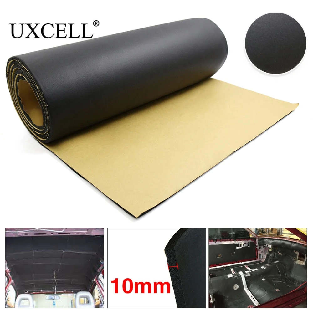 UXCELL 5mm/8mm/10mm Thick Rubber Foam Car Auto Tailgate Sound Insulation Deadener Soundproof Mat Pad