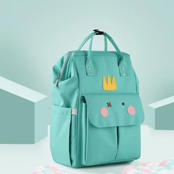 

New Mommy Bag Backpack Large Desinger Multifunctional Baby Diaper Backpack Baby Bags for Mom Waterproof Travel Baby Bags Solid